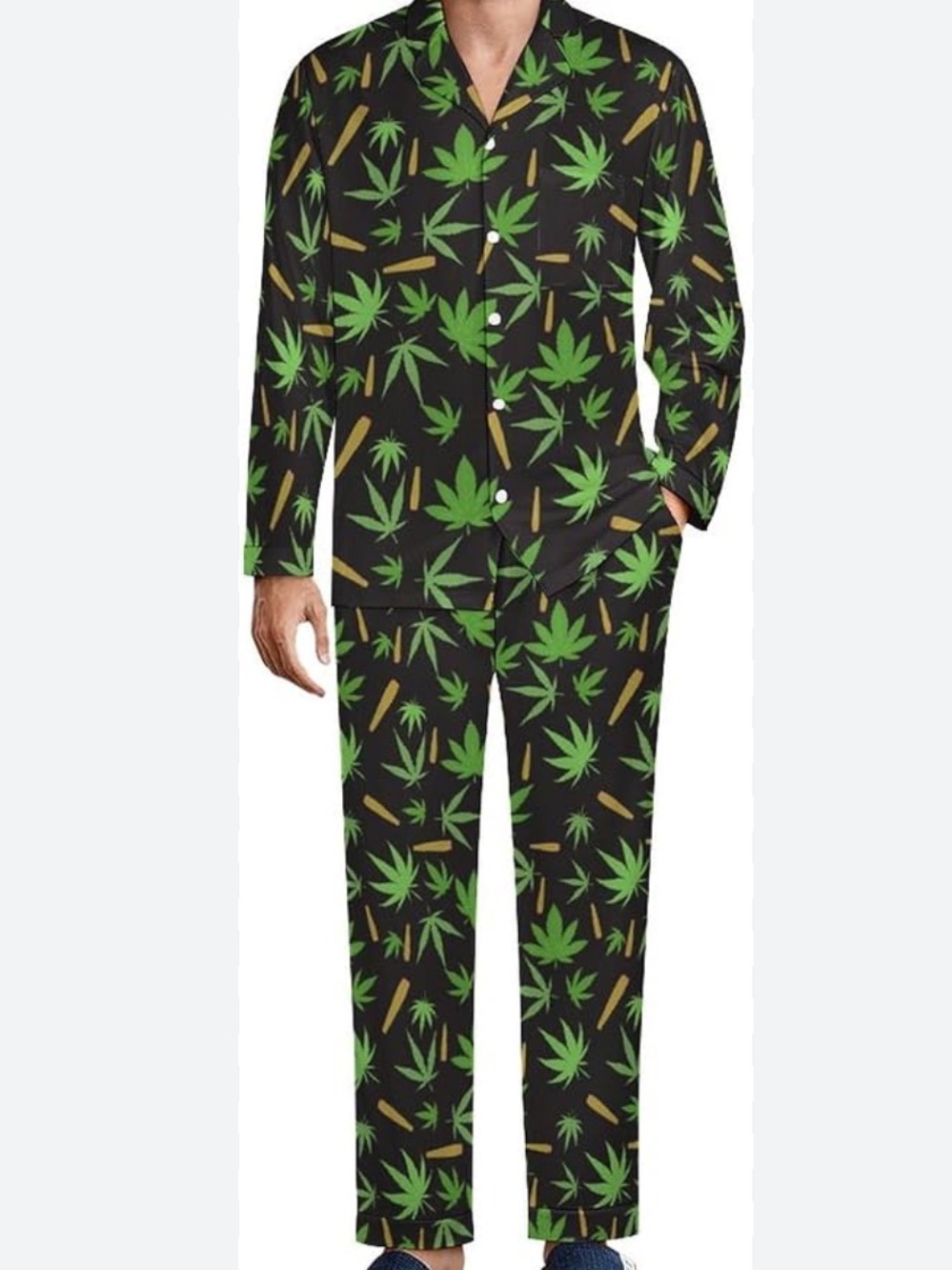 Kids Black and Green Leaf-Print Halloween Costume